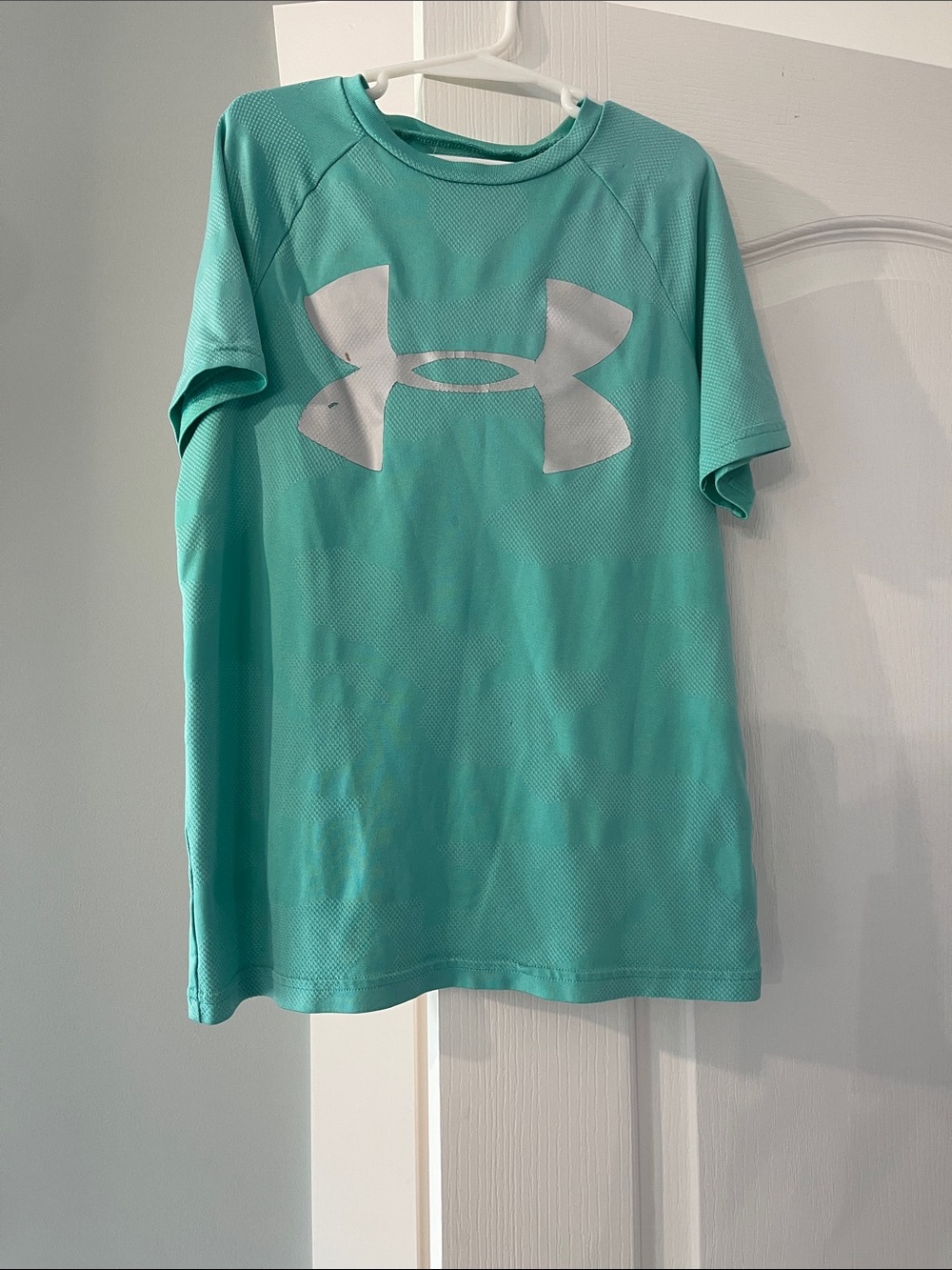 Under Armour Aqua Athletic Tee with White Logo